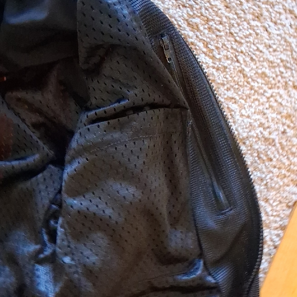 Harley-Davidson Black Mesh Bomber Style Biker Jacket with White Logo - Picture 10 of 13